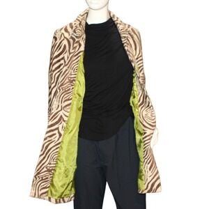 3 Sisters Zebra Print Statement‎ Jacket Size Medium Animal Print Vintage Y2K